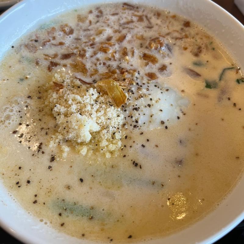 らーめんカルボナーラ(ビュッフェ)(こだわりラーメンカフェ 壺水天 田上店 （こすいてん）)