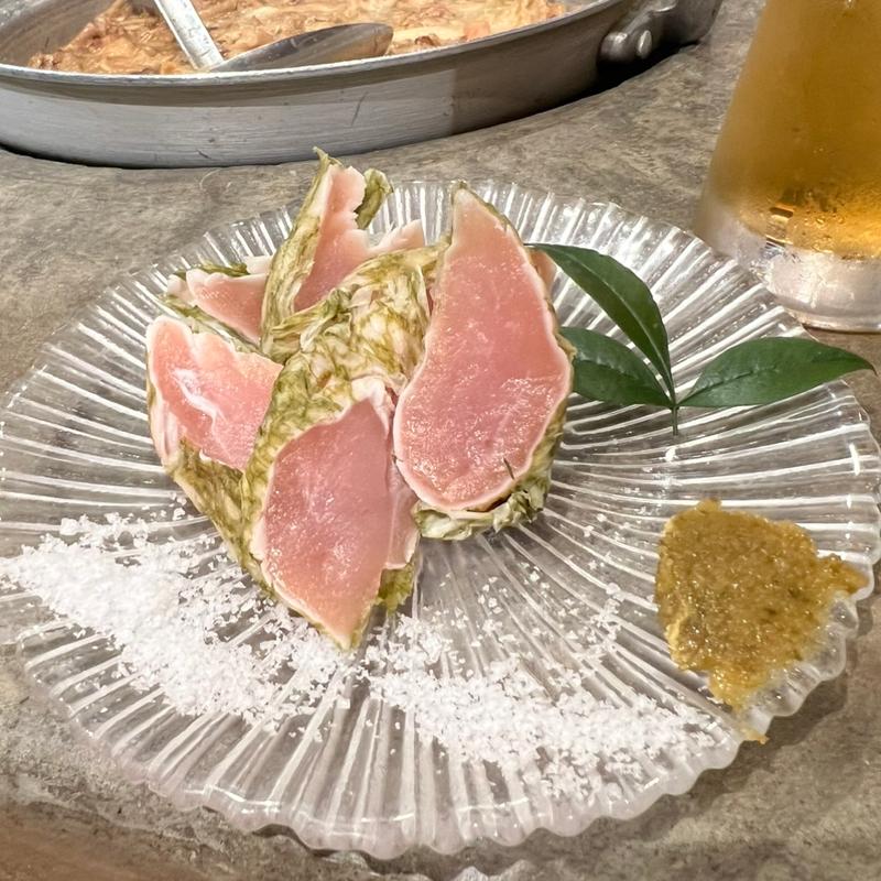 ささ身の昆布じめ(タチアタル)