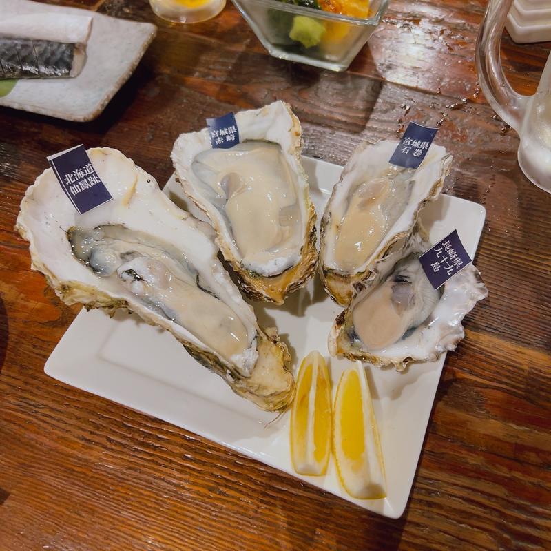 生牡蠣盛り合わせ(ザオイスターマンズ)