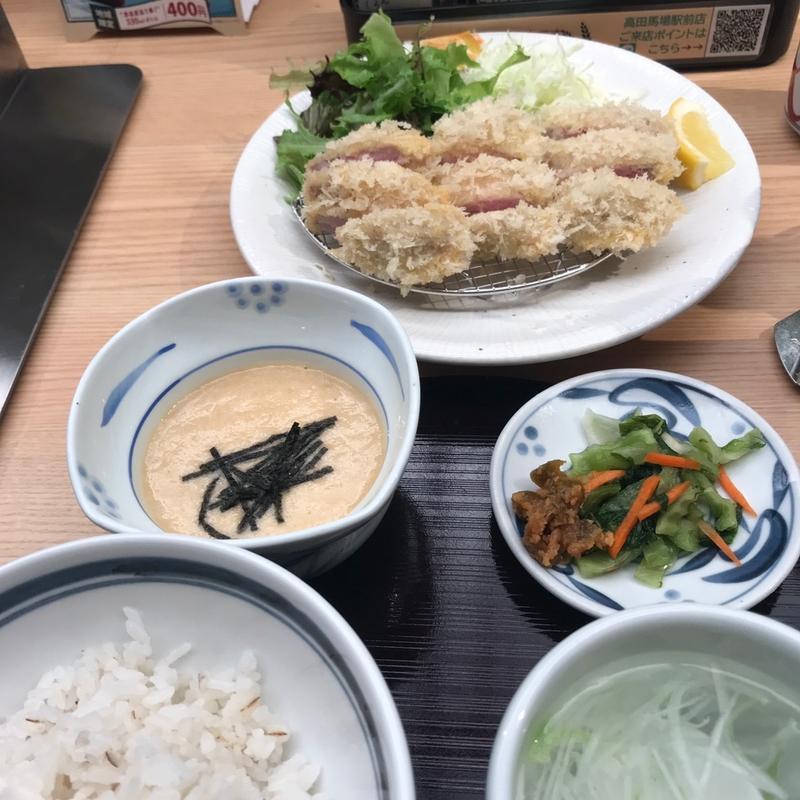 しろかつセット(ねぎし 高田馬場駅前店)