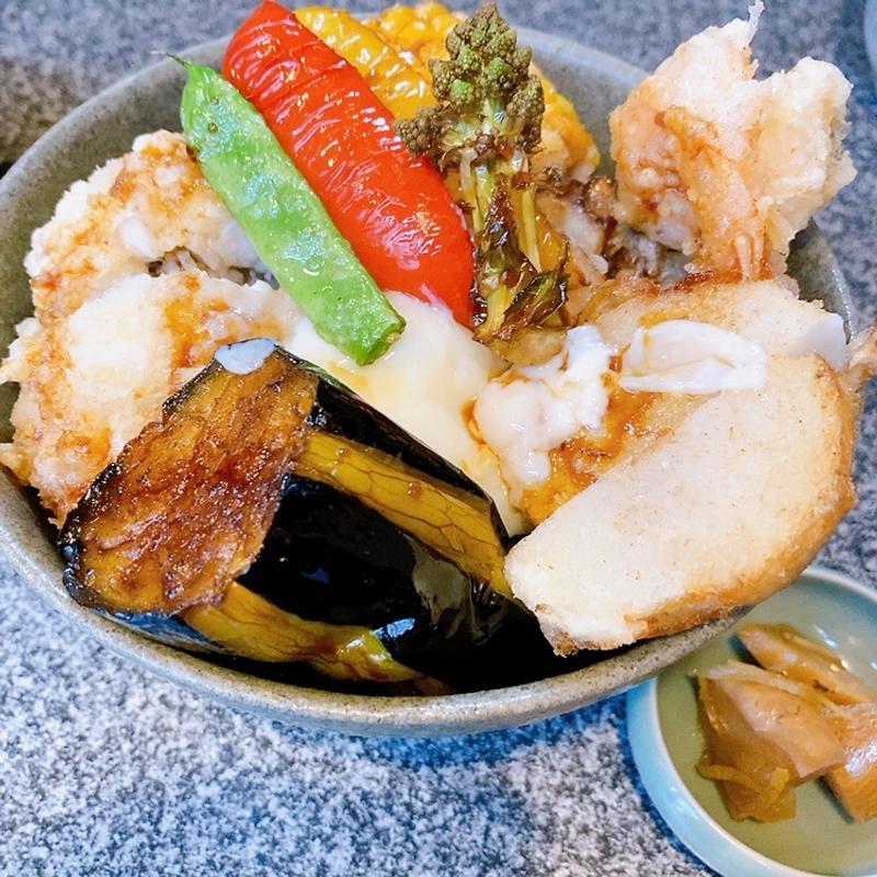 月見天丼(てんぷら あら谷)