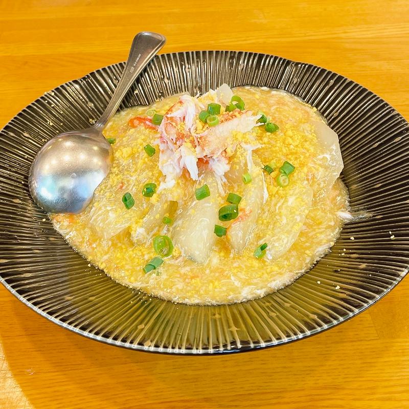 冬瓜の柔らか煮　カニ肉と卵白あんかけ(芝蘭 板橋本店 )