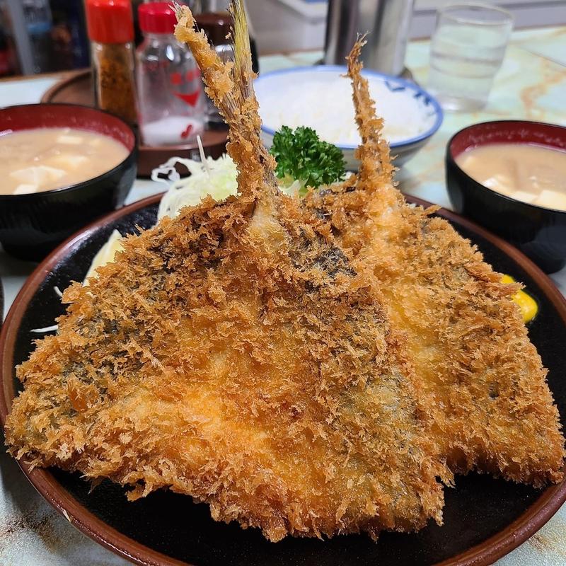 活アジフライ定食(まるやま)