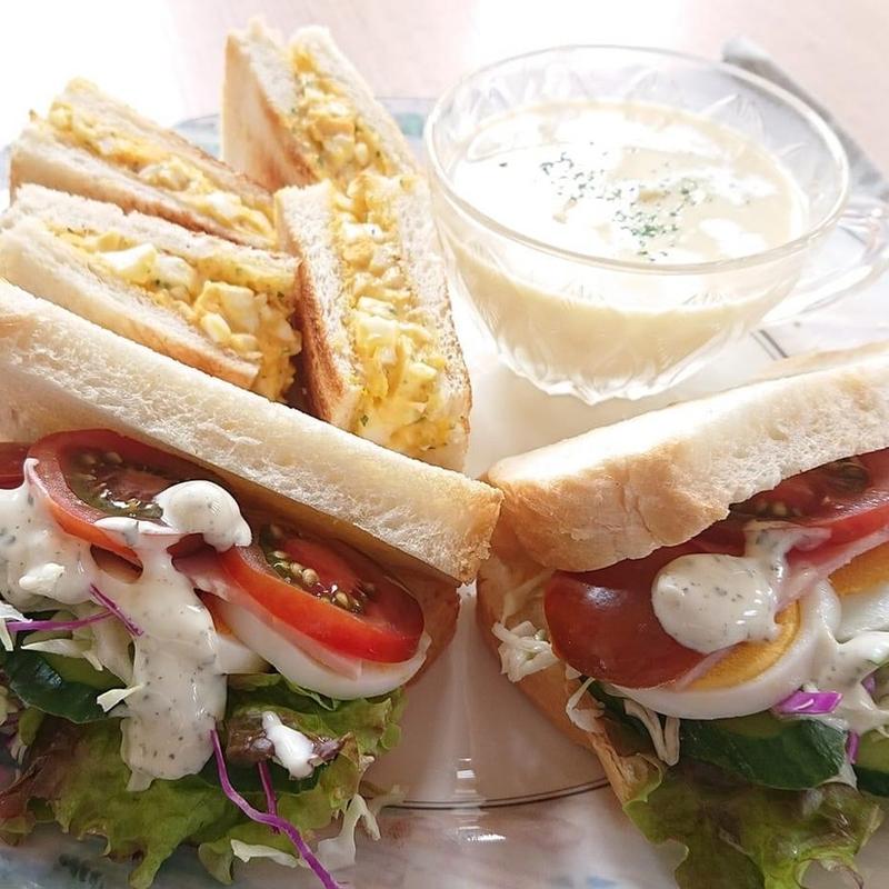 たっぷり野菜サンド&たまごサンド(LUNA CAFE ORGANIC)