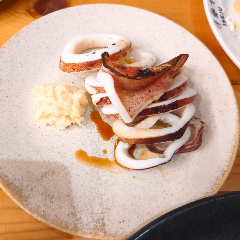 柔らかスルメイカ灸り焼き(洋食屋　伊勢十　神保町店)