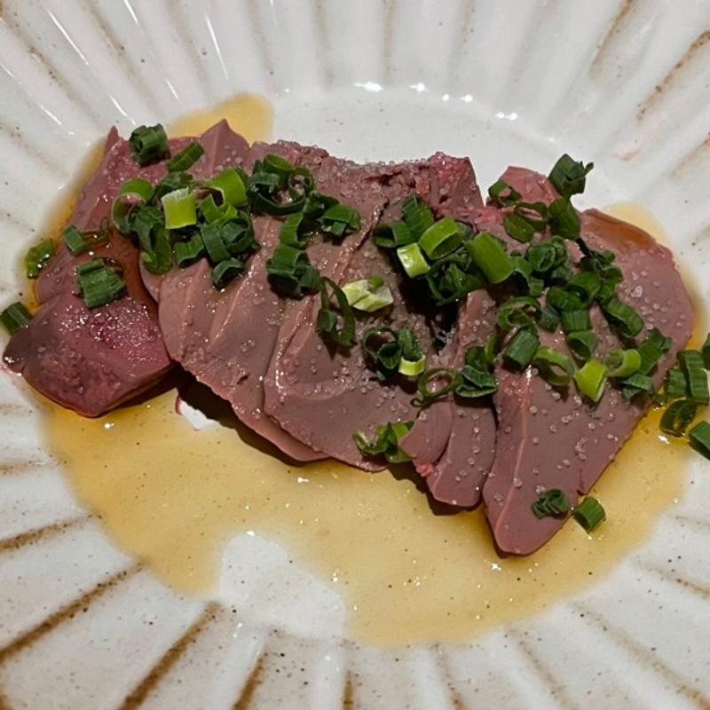 鴨のレバ刺し(鴨しゃぶ粋玄)