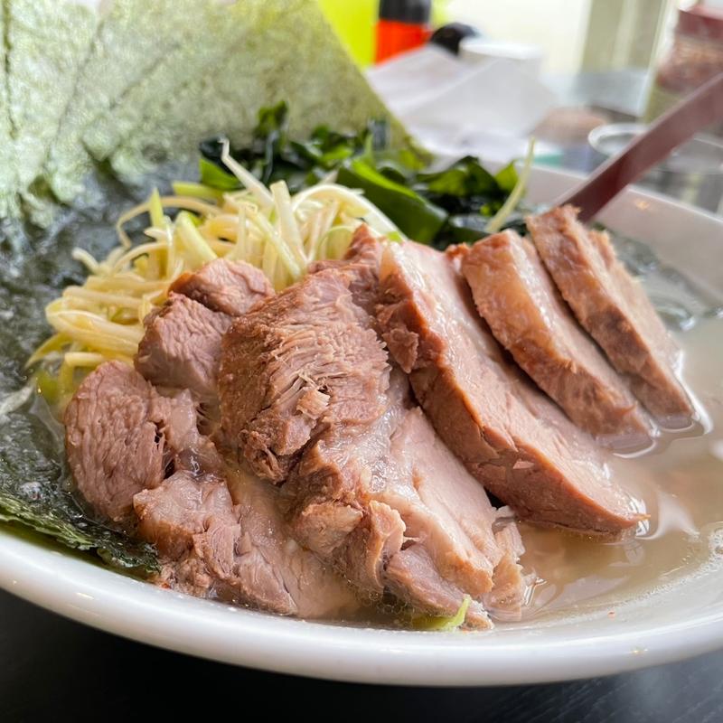 ネギ塩チャーシュー＋海苔＋わかめ＋中盛り(ラーメンショップ 122号騎西店)