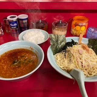 ネギつけ麺めん少なめ辛味スパイス&ライス(ラーメンショップ 境店 )