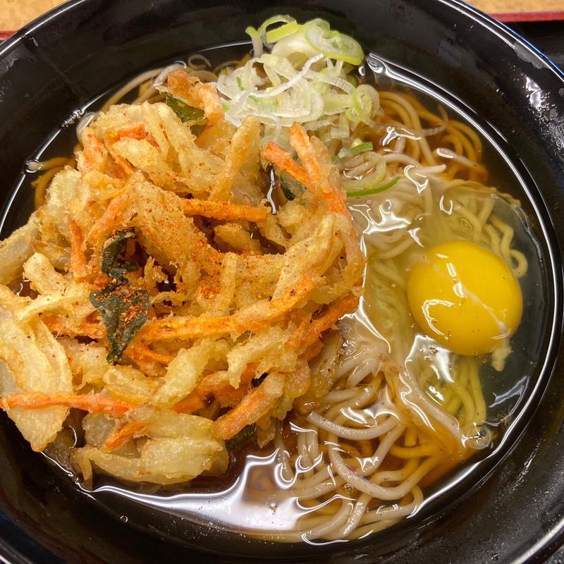 かき揚げ天玉そば(成田駅そば )