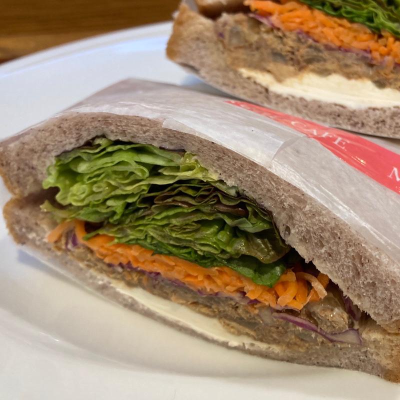 青森県産サバと仙台味噌の蔵王クリームチーズサンドセット(みのりカフェ Minori Cafe エスパル仙台店)