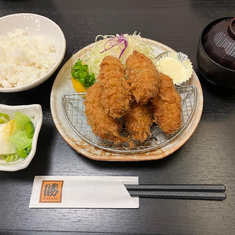カキフライ定食(とんかつ勝 追浜本店)