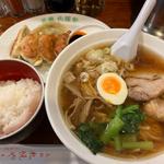醤油ラーメン+餃子半ライス