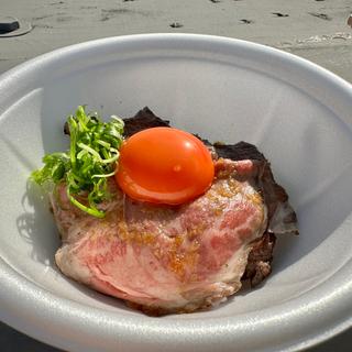 中華蕎麦ほし乃謹製究極の和牛お肉ご飯(道の駅はが)