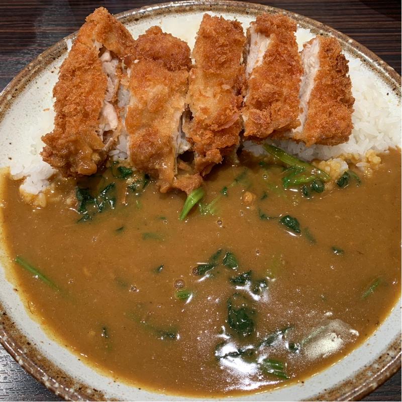 手仕込チキンカツカレー + ハーフほうれん草(CoCo壱番屋 青葉区錦町店 （ココイチバンヤ）)