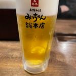 生ビール中ジョッキ(アサヒスーパードライ)