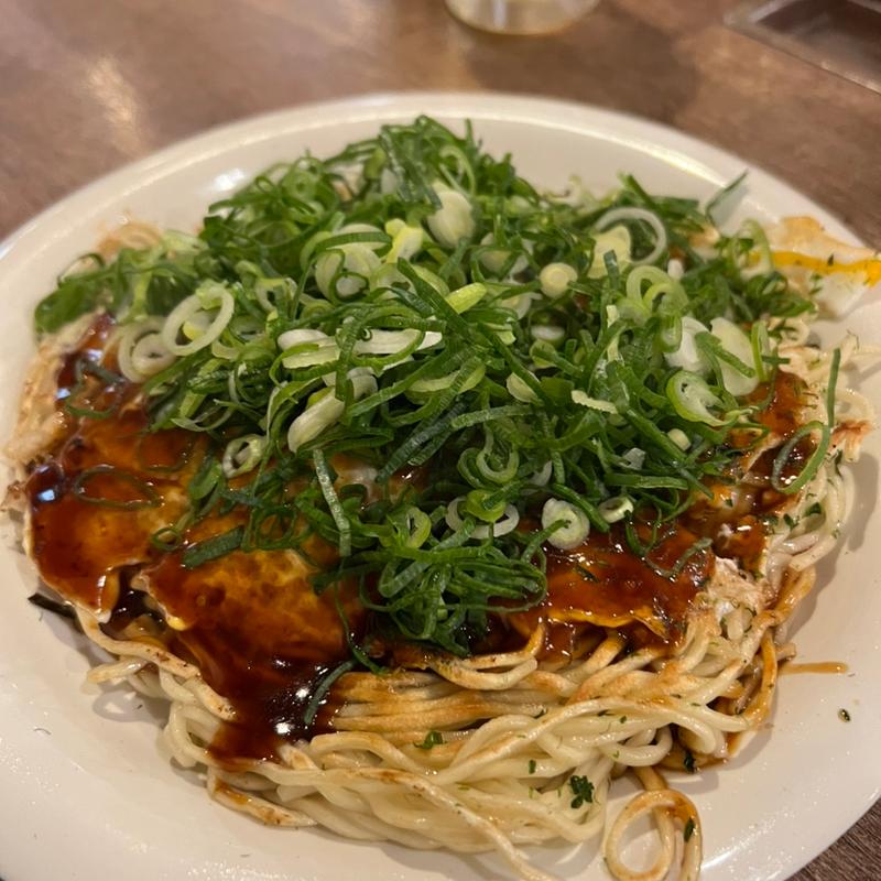 そば肉玉＋ネギ(みっちゃん総本店 八丁堀店 )