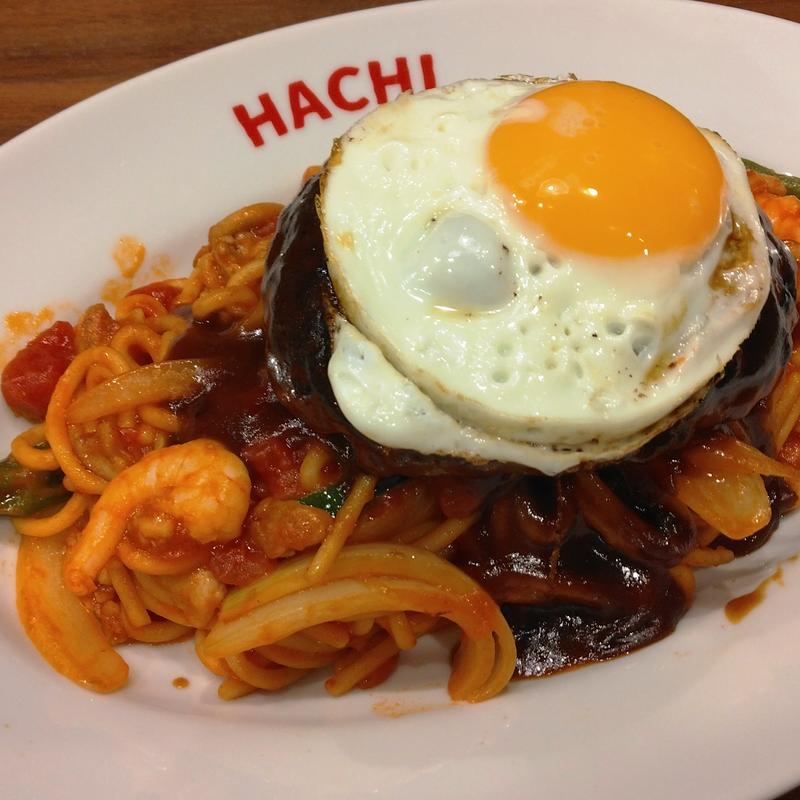 Bigハンバーグ目玉ナポリタン(ハチ 仙台駅店 )