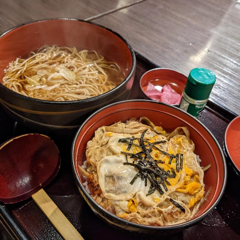 うな玉丼セット(蕎麦人弁慶 神保町店)