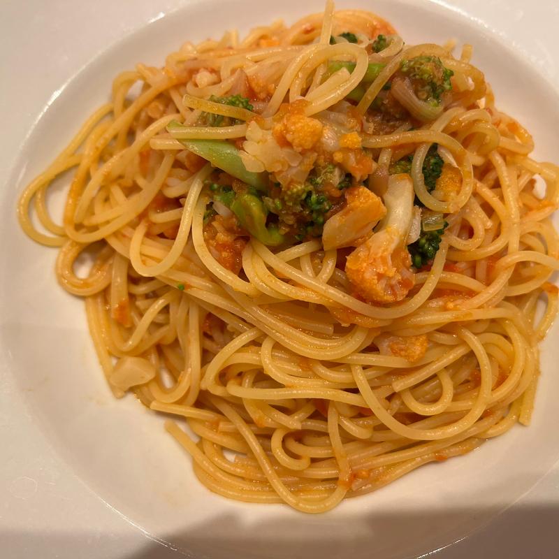 ブロッコリーとカリフラワーのトマトソース(Osteria UVA RARA横浜)