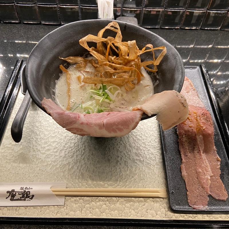鶏 soba＋肉寿司 セット(鶏soba 座銀 くずはモール店)