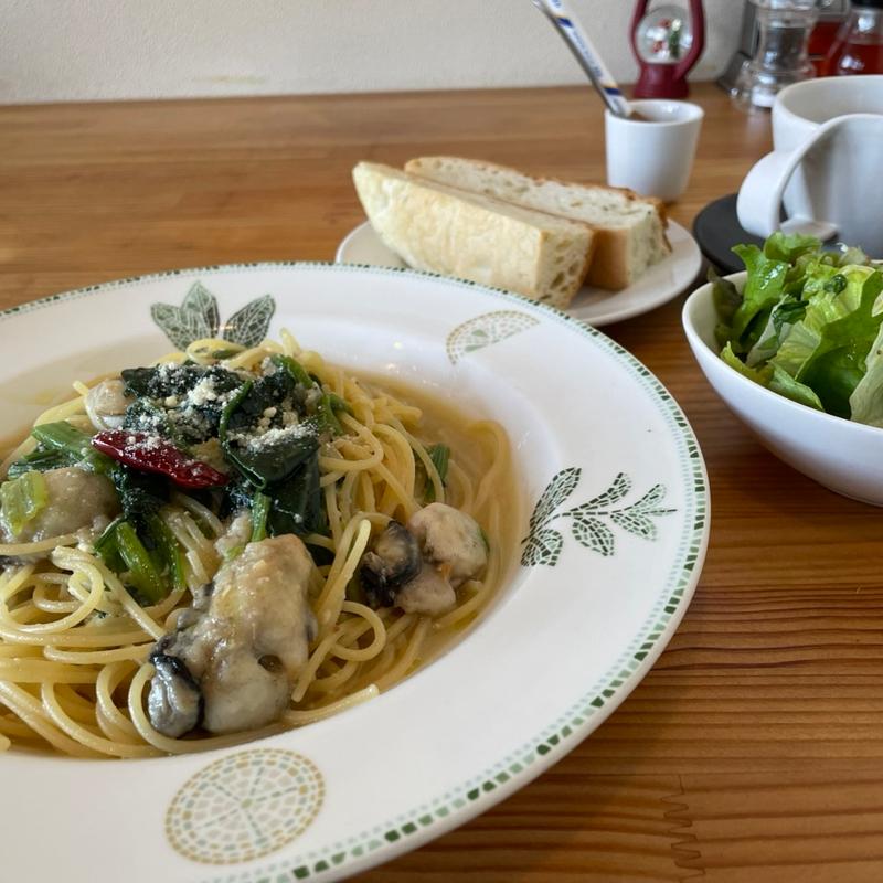 期間限定カキのパスタ(のんびりや食堂)