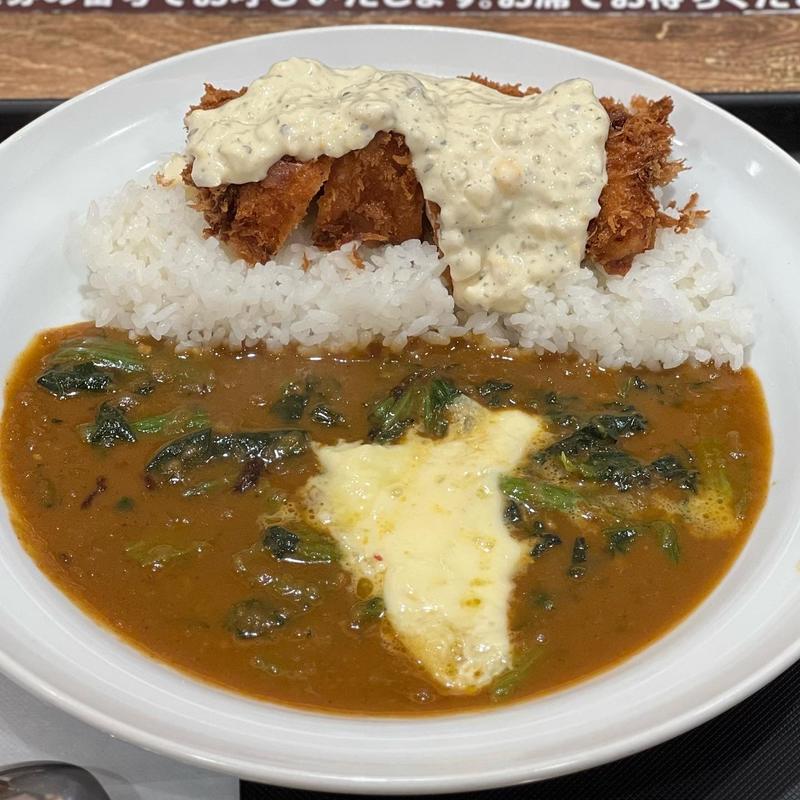 チーズ＆ほうれん草ささみかつカレー(マイカリー食堂 国分寺南口店)