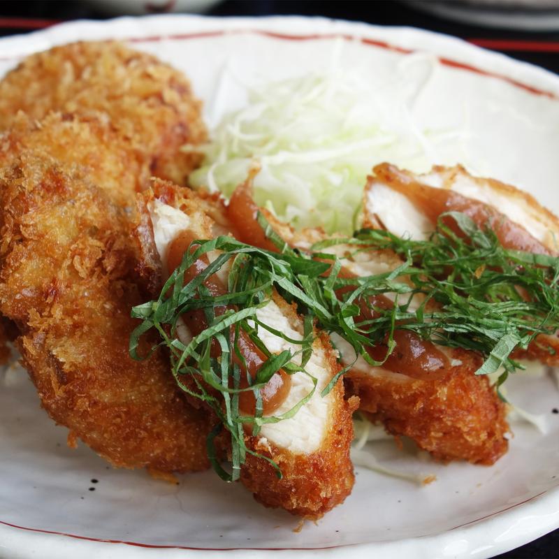 ミックスフライ定食 3個入り(手作りのかにコロッケ おやじの味 ひさや)