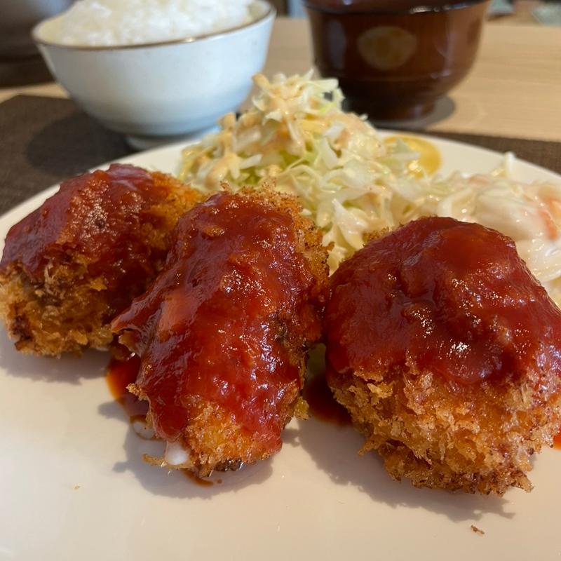 自家製クリームコロッケランチ(洋食トミー三国ヶ丘店)