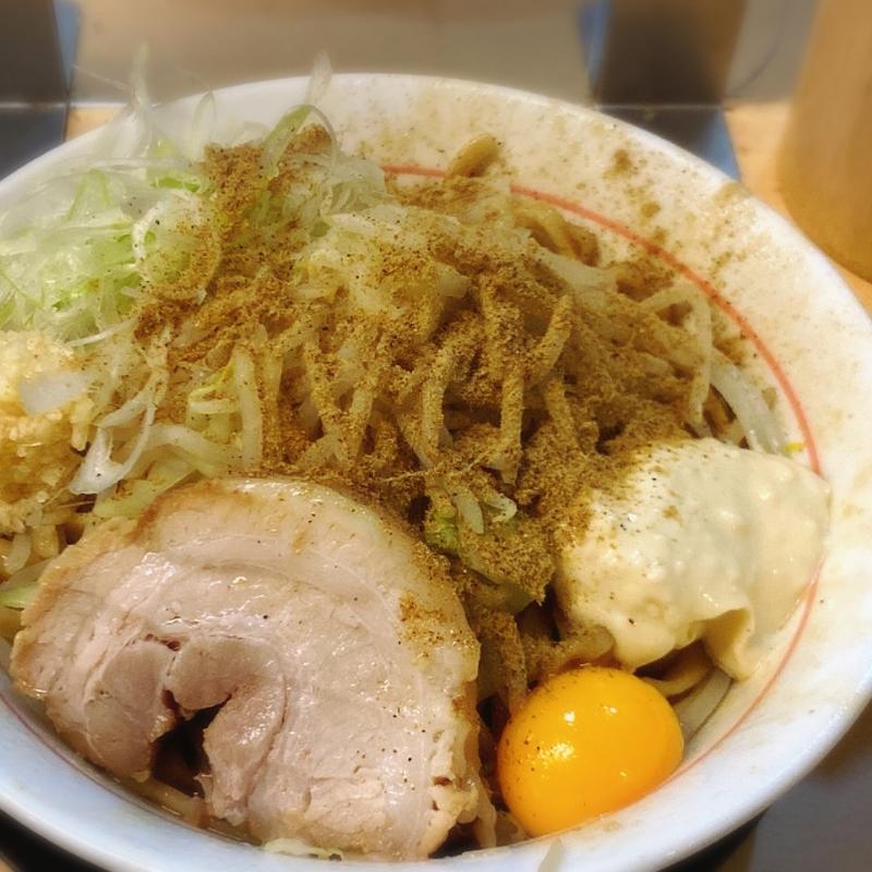 まぜそばニンニク増し(鷹の目 獨協大学前本店

)