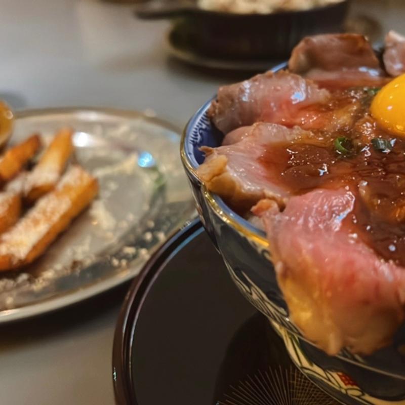 信州牛和牛のローストビーフ(食堂 岩亀 -gan亀)