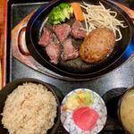 カットステーキ&黒毛和牛入りハンバーグ
