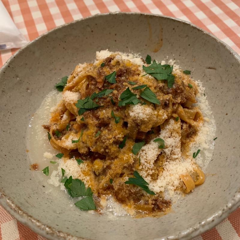 ボローニャ風ミートソースのタリアテッレ(マッジョーレ)