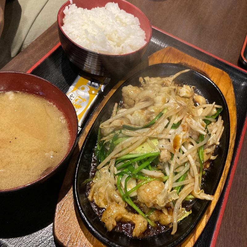 コプチャン定食(月光食堂)