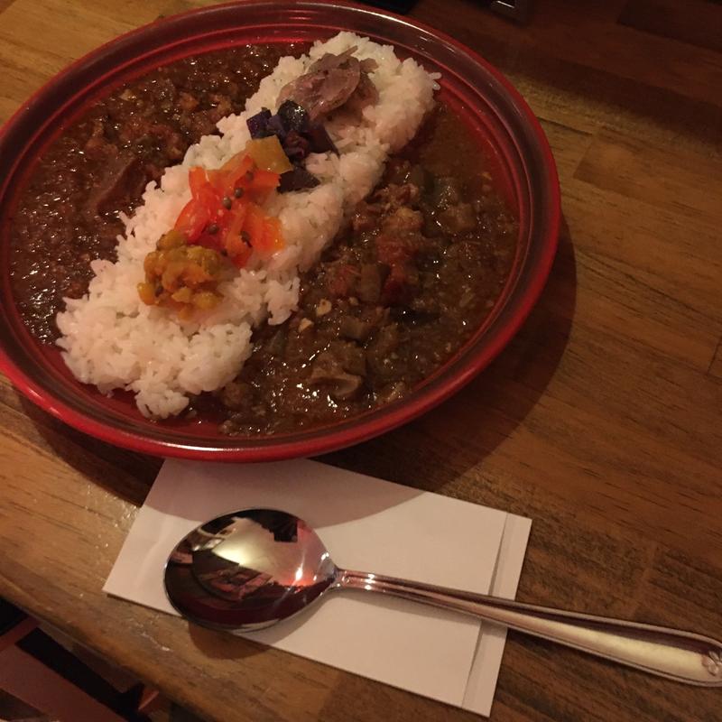 三種のカレー(日本酒とおつまみのお店 音連れ（土日限定カレーランチ）)