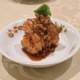 殻付き大海老の香港風醤油炒め(菜香新館)