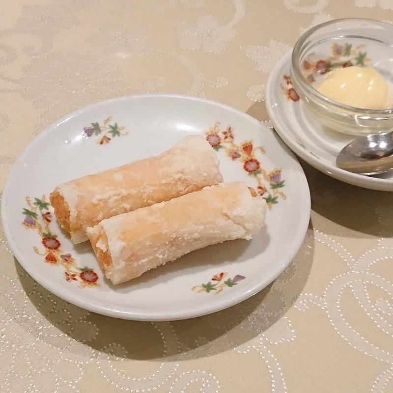 元祖海老のウエハース巻き揚げ(菜香新館)