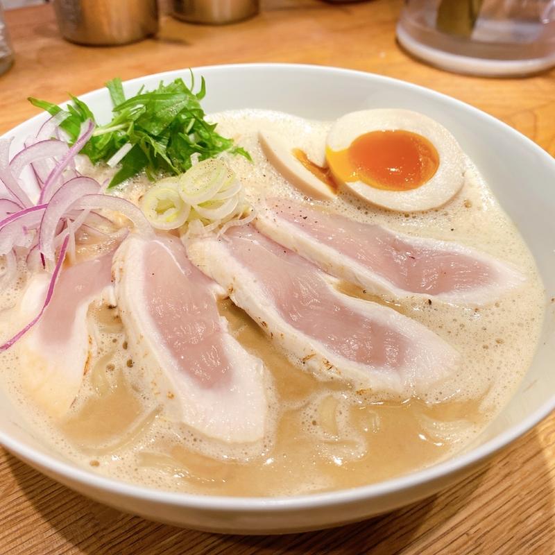 鶏白湯そば ダイブめしセット(味玉入り)(島田製麺食堂 鶏白湯専門店)