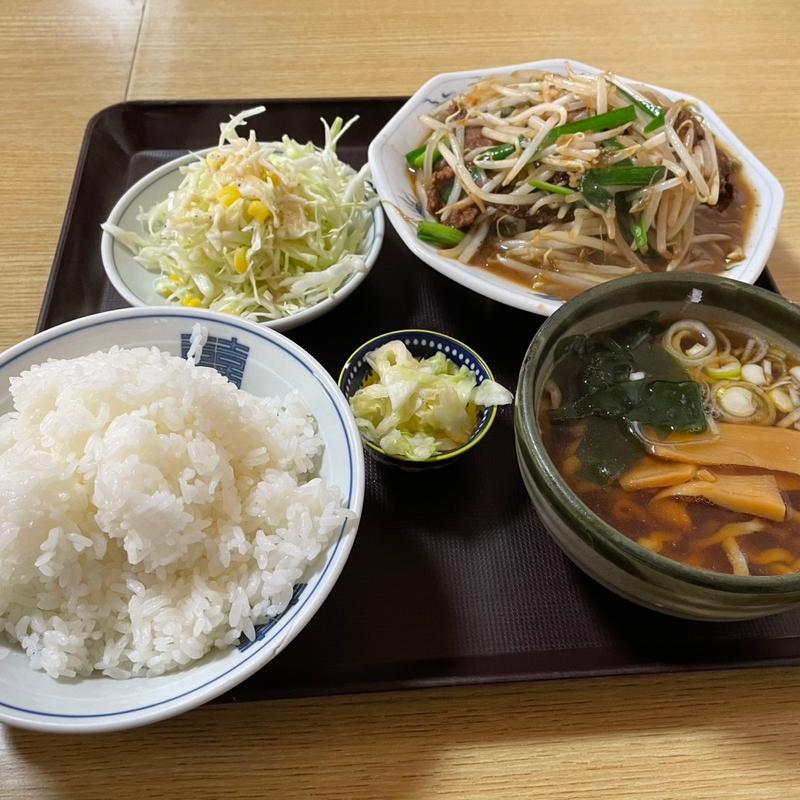 レバニラ定食(お食事処 竜園)