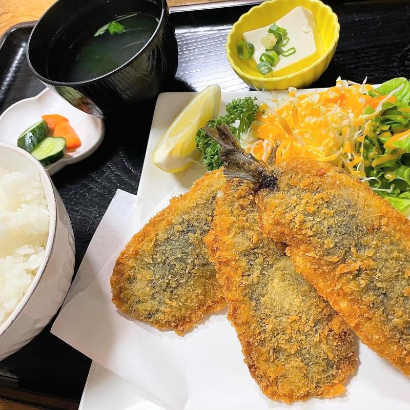 いわしフライ定食(しらす亭)