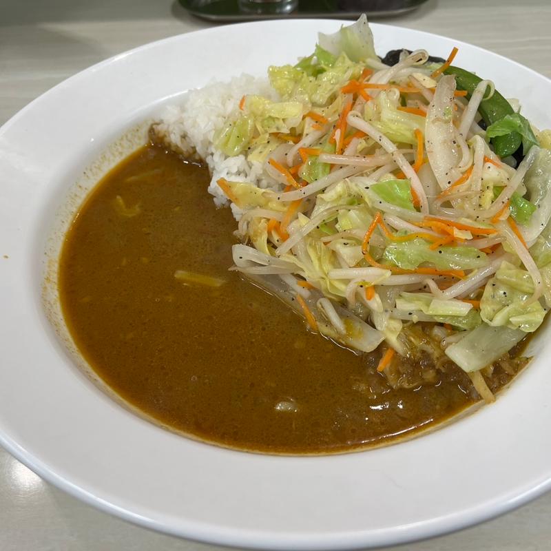 どっさり野菜炒めスパイシーカレー普通(マイカリー食堂 板橋本町店)