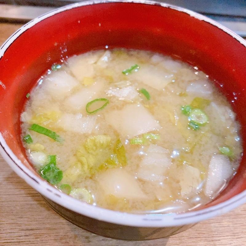 味噌汁（ステーキ&ハンバーグ定食）(とみや本館)