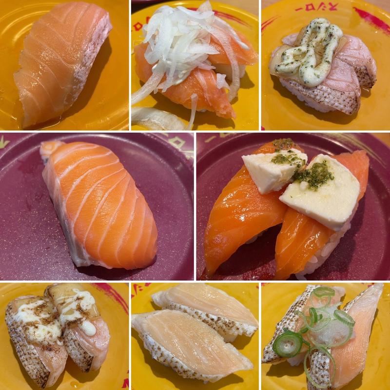 サーモン尽くし(スシロー 八千代高津店)