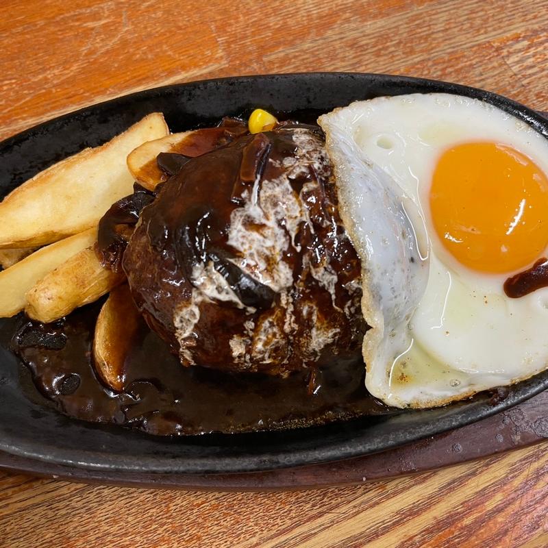 ハンバーグランチ黒デミグラスソース(ハンバーグレストランまつもと)