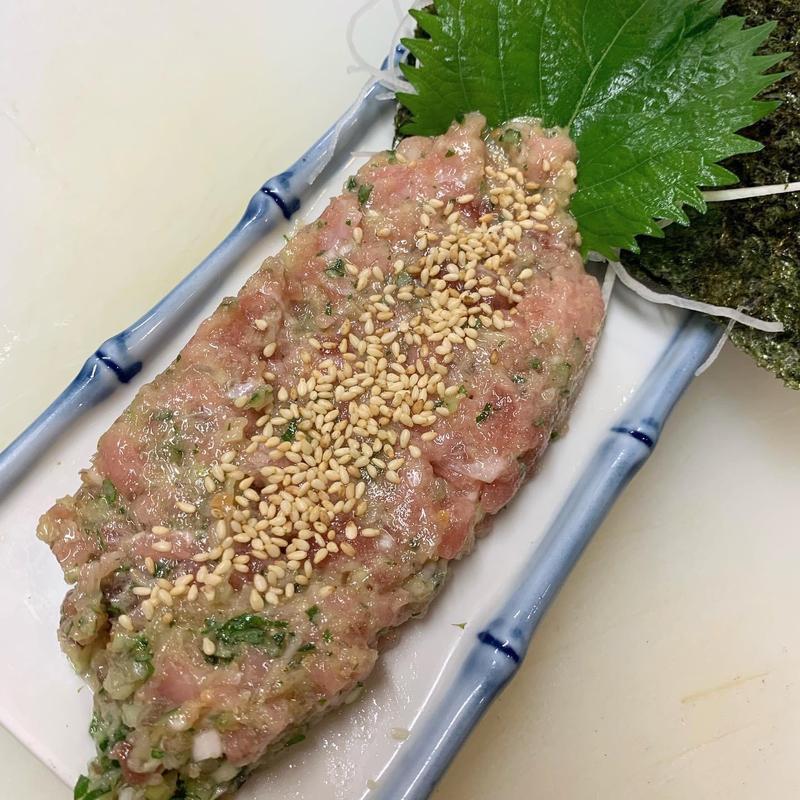 まぐろなめろう(季節料理 加乃)