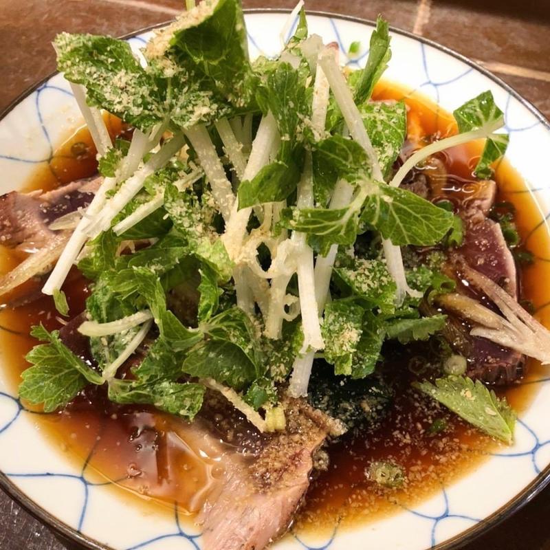 カツオ薬味ぶっかけ(季節料理 加乃)