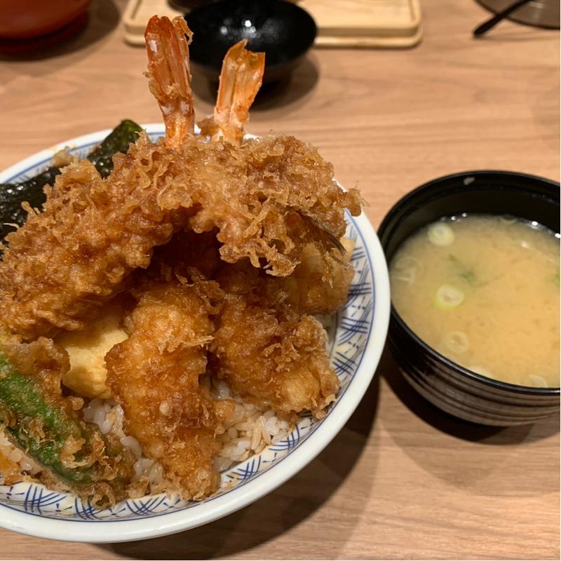 上天丼　味噌汁セット(日本橋 天丼 金子半之助 Otemachi One店)