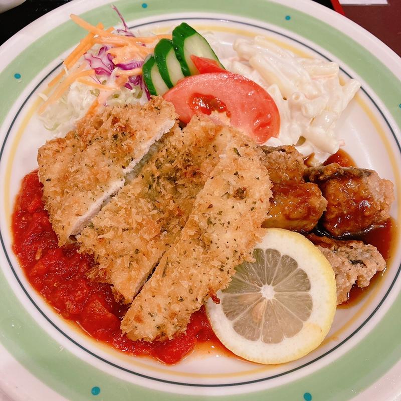 チキンカツとカツオフライ(はやしや )