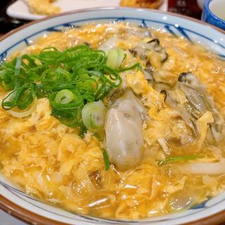 牡蠣たまあんかけうどん(丸亀製麺広島東雲)