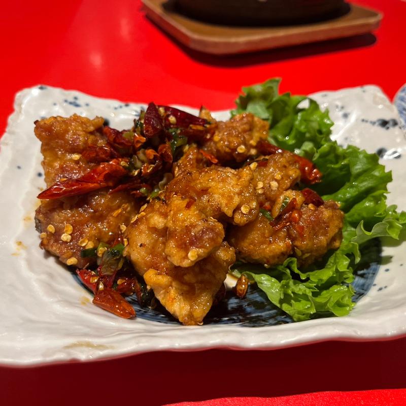 四川風鶏の唐揚げ(四川麻婆 天天酒家 なんば西店)