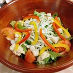 仙台水菜と子柱ツナスプレッドの大根サラダ